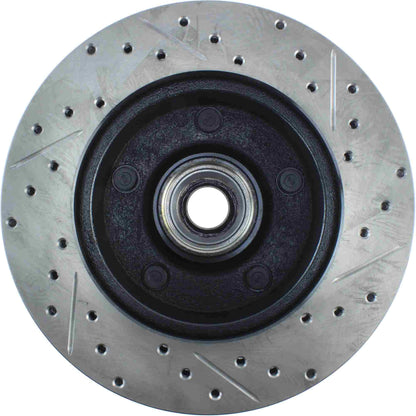 StopTech Sport Drilled/Slotted Brake Rotor; Front Right