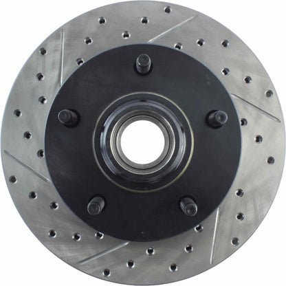 StopTech Sport Drilled/Slotted Brake Rotor; Front Right