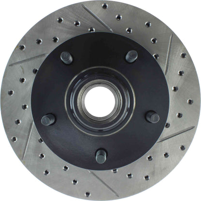 StopTech Sport Drilled/Slotted Brake Rotor; Front Left