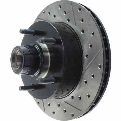 StopTech Sport Drilled/Slotted Brake Rotor; Front Left