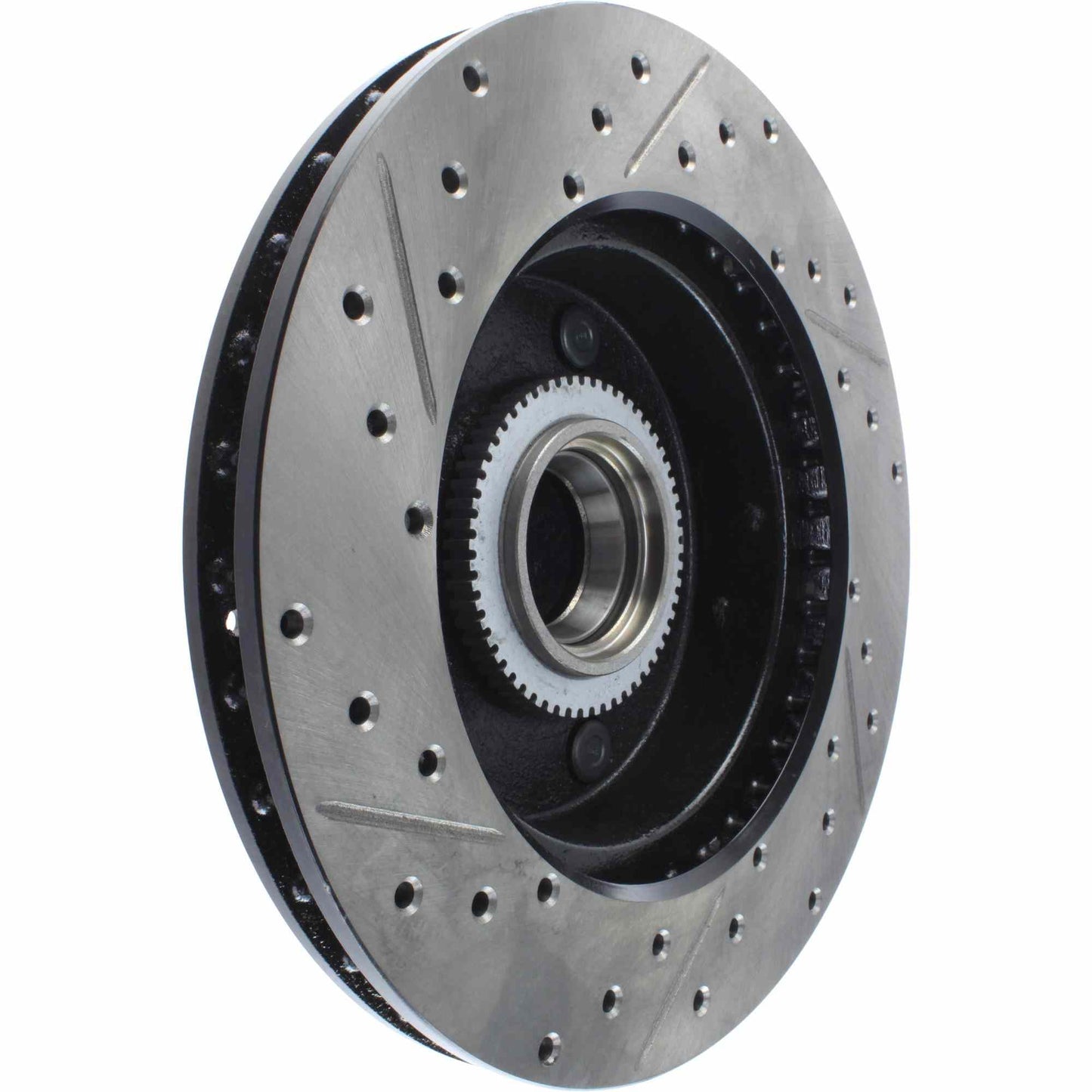 StopTech Sport Drilled/Slotted Brake Rotor; Front Left