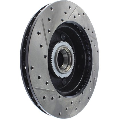 StopTech Sport Drilled/Slotted Brake Rotor; Front Left
