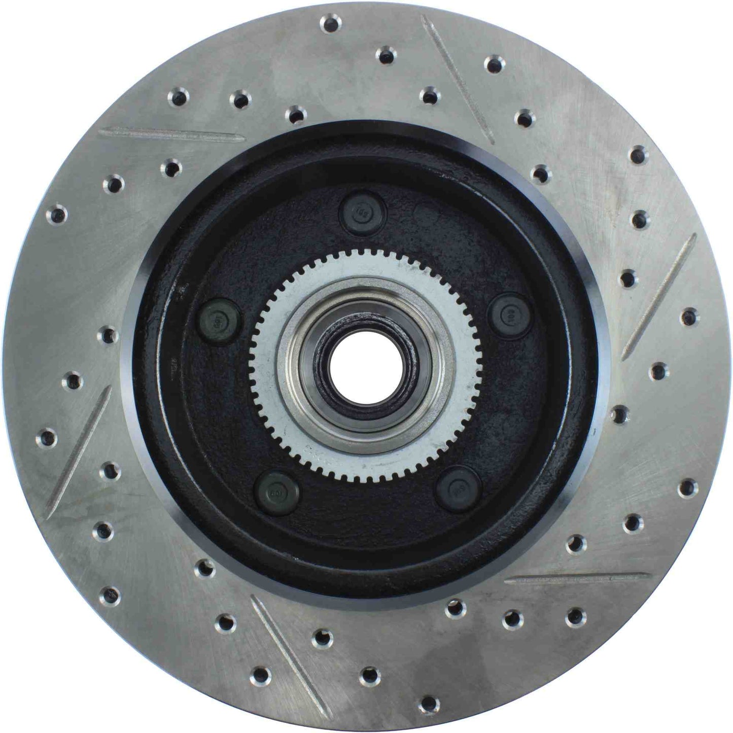 StopTech Sport Drilled/Slotted Brake Rotor; Front Right