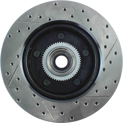 StopTech Sport Drilled/Slotted Brake Rotor; Front Right