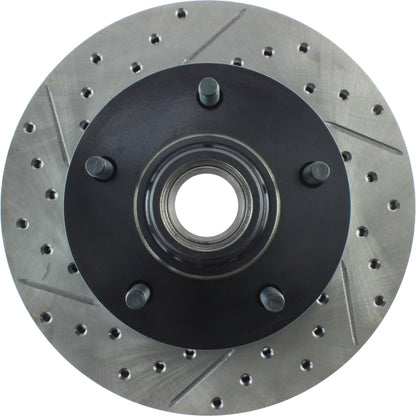 StopTech Sport Drilled/Slotted Brake Rotor; Front Right