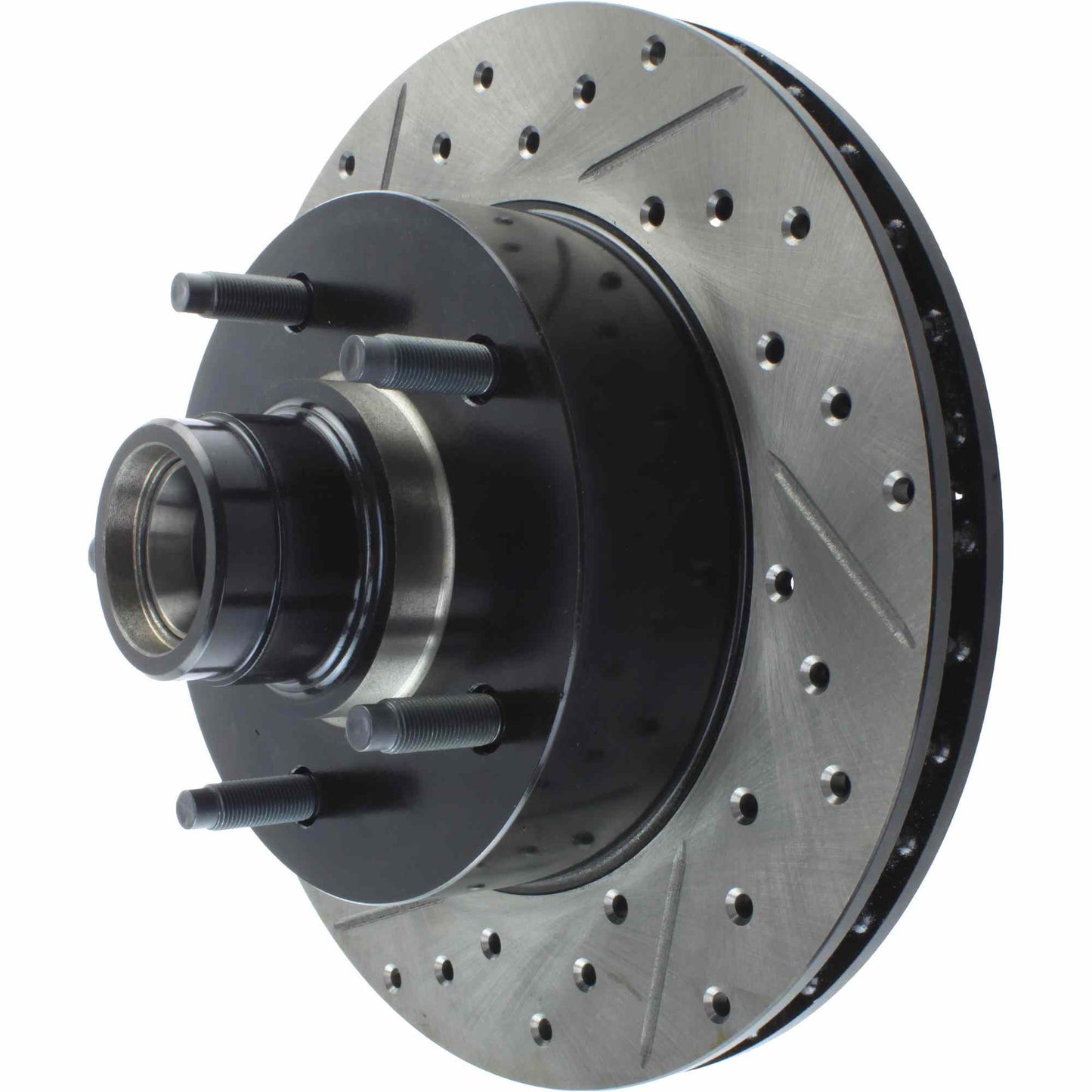 StopTech Sport Drilled/Slotted Brake Rotor; Front Right