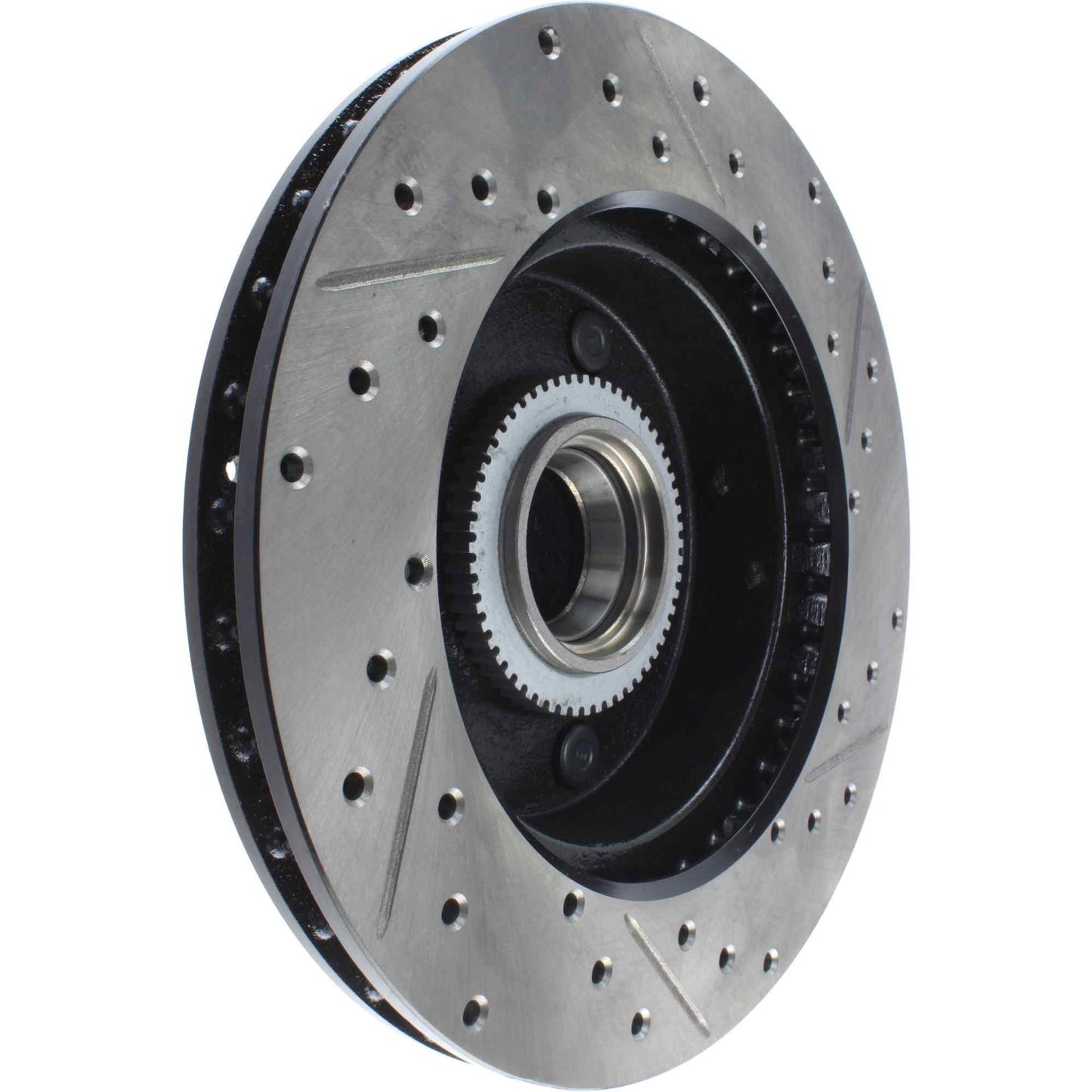 StopTech Sport Drilled/Slotted Brake Rotor; Front Right