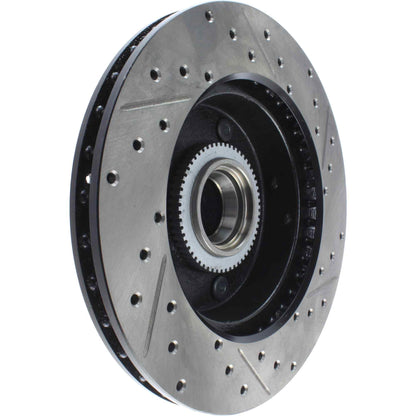 StopTech Sport Drilled/Slotted Brake Rotor; Front Right