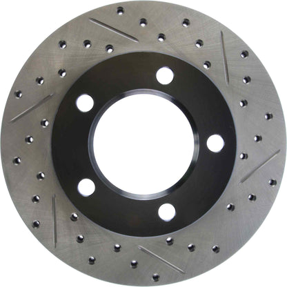 StopTech Sport Drilled/Slotted Brake Rotor; Front Left