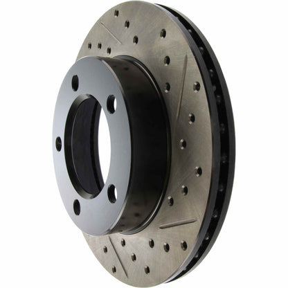 StopTech Sport Drilled/Slotted Brake Rotor; Front Left