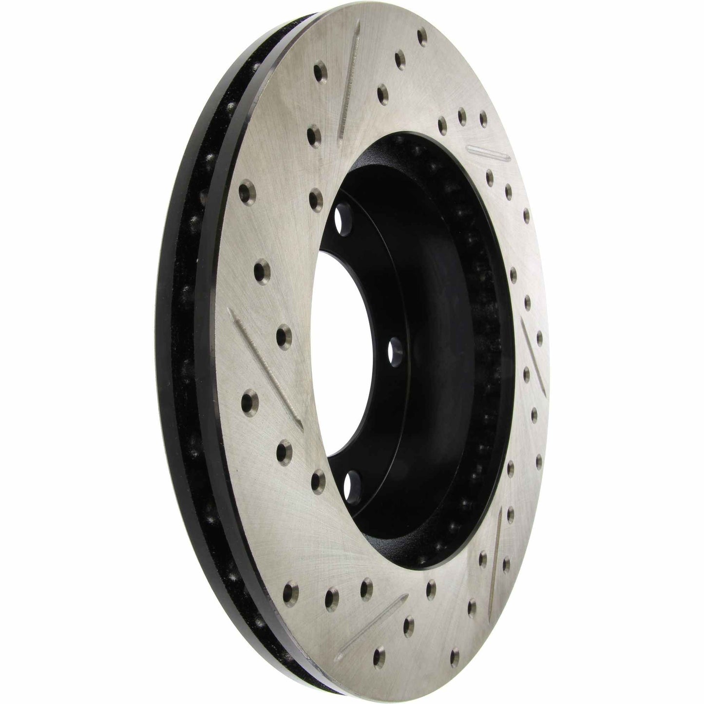 StopTech Sport Drilled/Slotted Brake Rotor; Front Left
