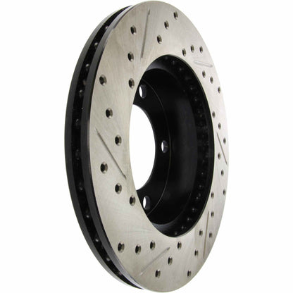 StopTech Sport Drilled/Slotted Brake Rotor; Front Left