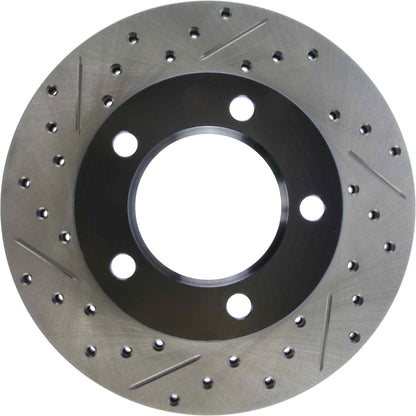 StopTech Sport Drilled/Slotted Brake Rotor; Front Right