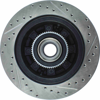 StopTech Sport Drilled/Slotted Brake Rotor; Front Left