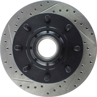 StopTech Sport Drilled/Slotted Brake Rotor; Front Left