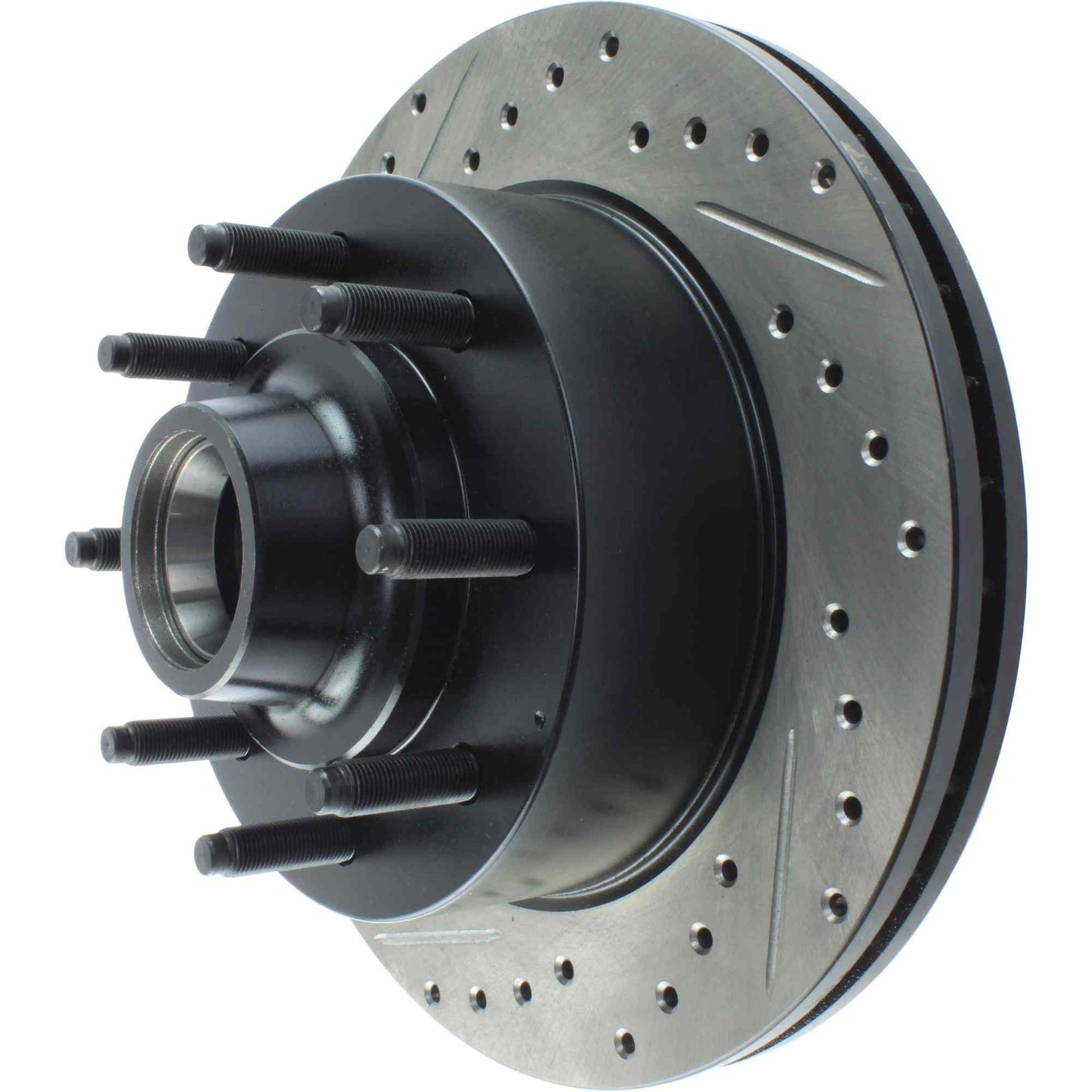 StopTech Sport Drilled/Slotted Brake Rotor; Front Left