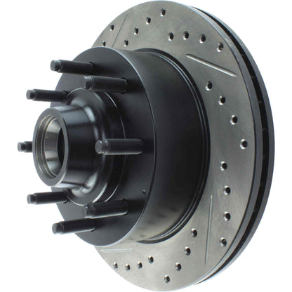 StopTech Sport Drilled/Slotted Brake Rotor; Front Left