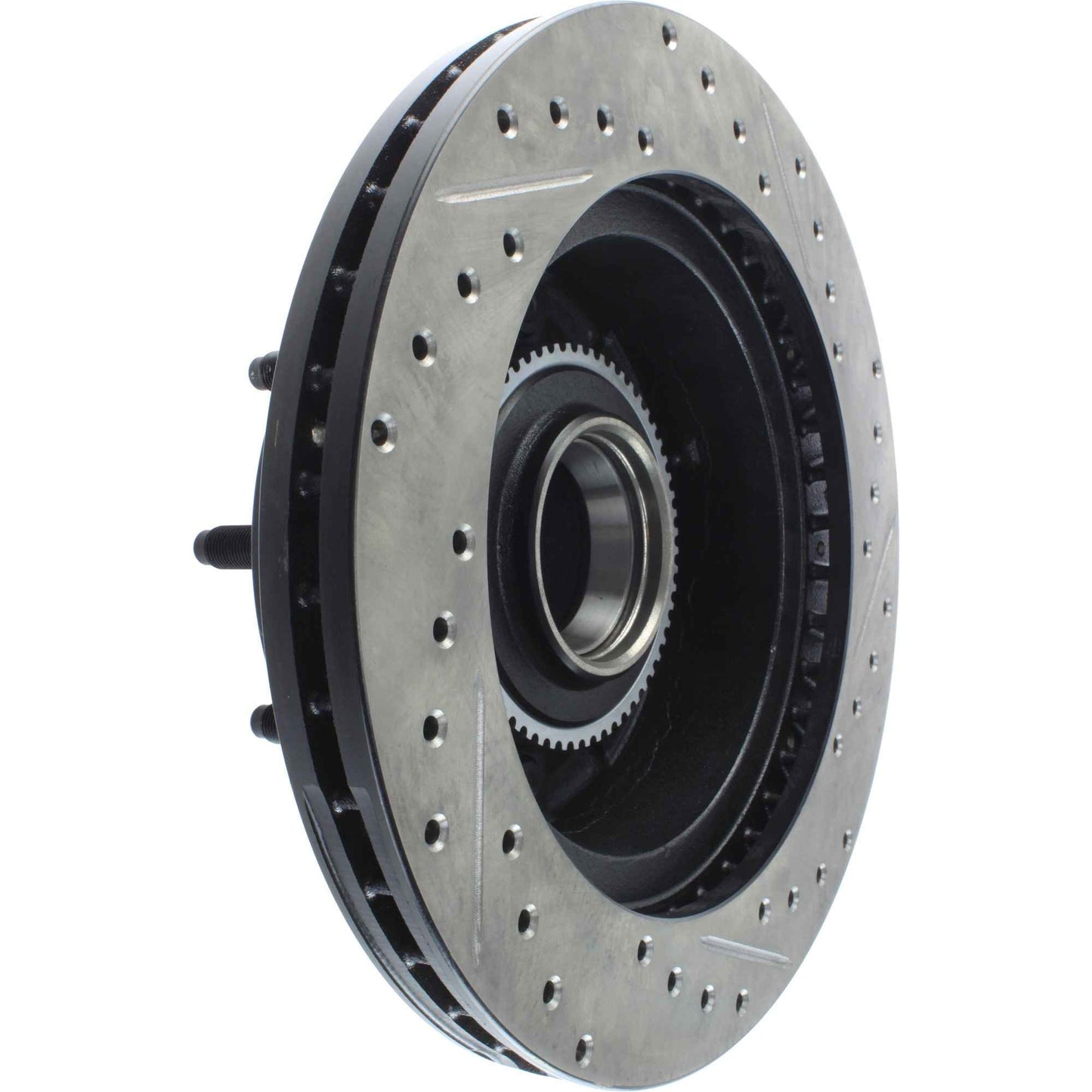 StopTech Sport Drilled/Slotted Brake Rotor; Front Left