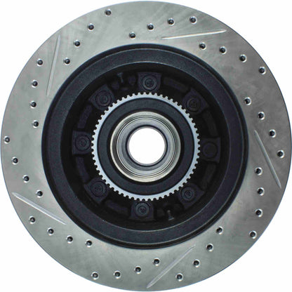 StopTech Sport Drilled/Slotted Brake Rotor; Front Right