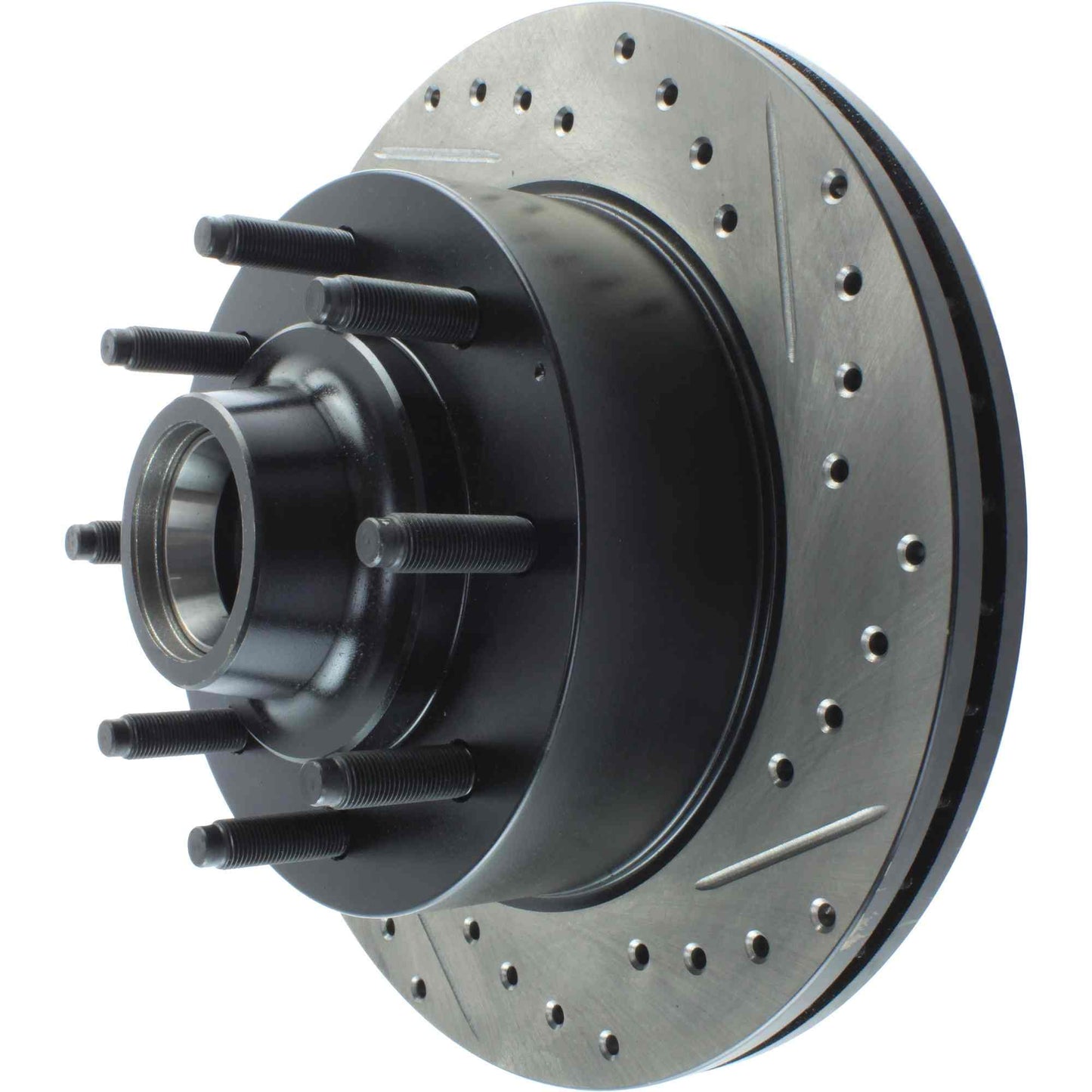 StopTech Sport Drilled/Slotted Brake Rotor; Front Right