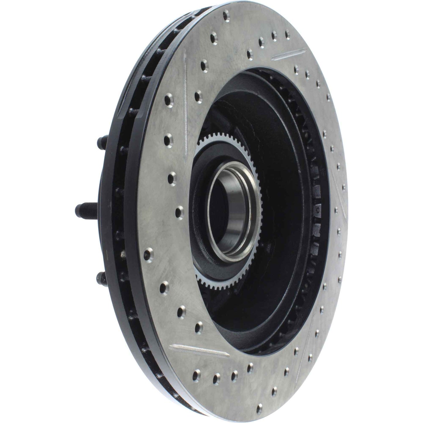 StopTech Sport Drilled/Slotted Brake Rotor; Front Right