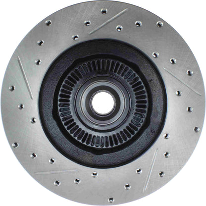 StopTech Sport Drilled/Slotted Brake Rotor; Front Left