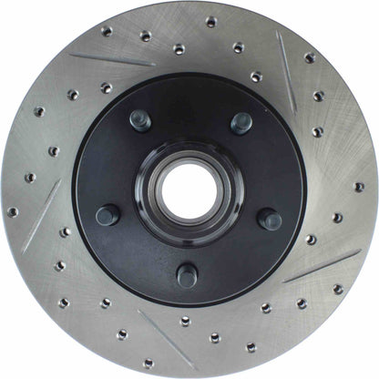 StopTech Sport Drilled/Slotted Brake Rotor; Front Left