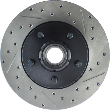 StopTech Sport Drilled/Slotted Brake Rotor; Front Left