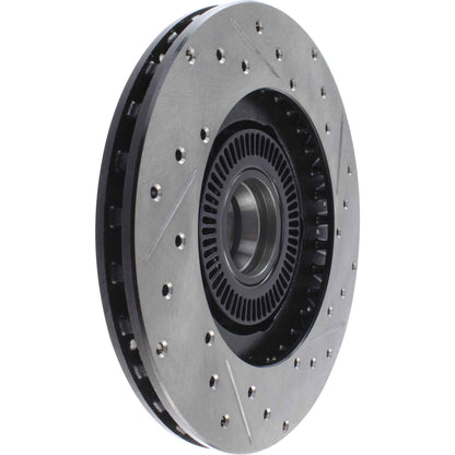 StopTech Sport Drilled/Slotted Brake Rotor; Front Right