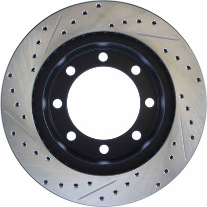 StopTech Sport Drilled/Slotted Brake Rotor; Front Left