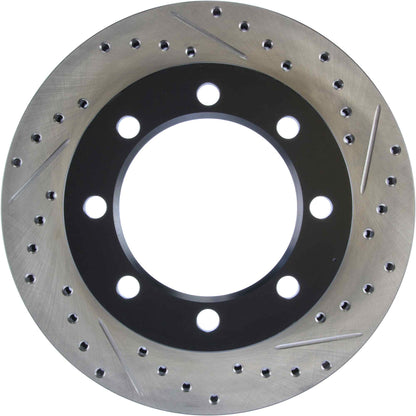 StopTech Sport Drilled/Slotted Brake Rotor; Front Left