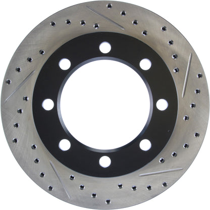 StopTech Sport Drilled/Slotted Brake Rotor; Front Left