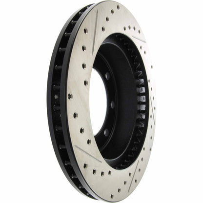 StopTech Sport Drilled/Slotted Brake Rotor; Front Left
