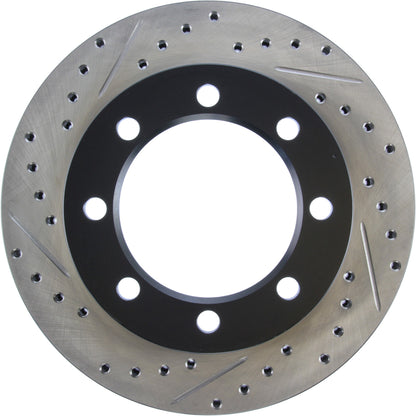 StopTech Sport Drilled/Slotted Brake Rotor; Front Right
