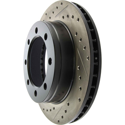 StopTech Sport Drilled/Slotted Brake Rotor; Front Right