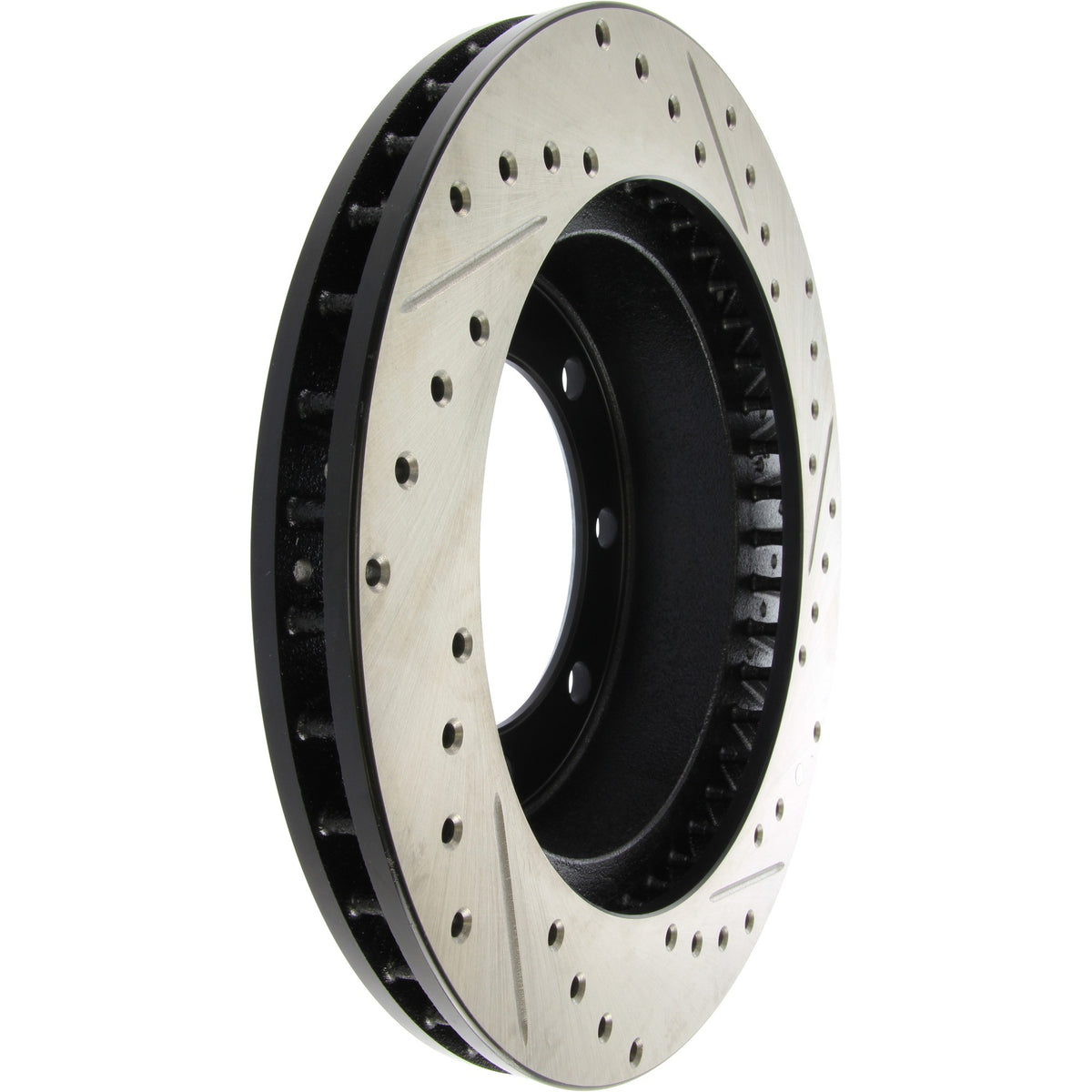 StopTech Sport Drilled/Slotted Brake Rotor; Front Right
