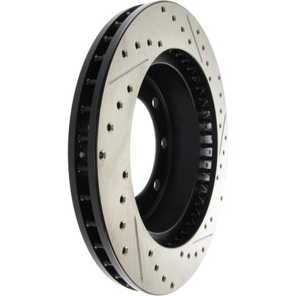 StopTech Sport Drilled/Slotted Brake Rotor; Front Right