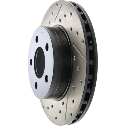 StopTech Sport Drilled/Slotted Brake Rotor; Front Right