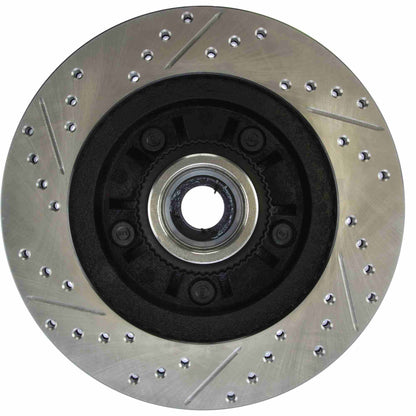 StopTech Sport Drilled/Slotted Brake Rotor; Front Left