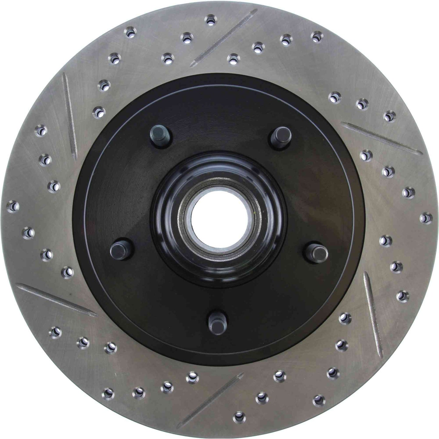 StopTech Sport Drilled/Slotted Brake Rotor; Front Right