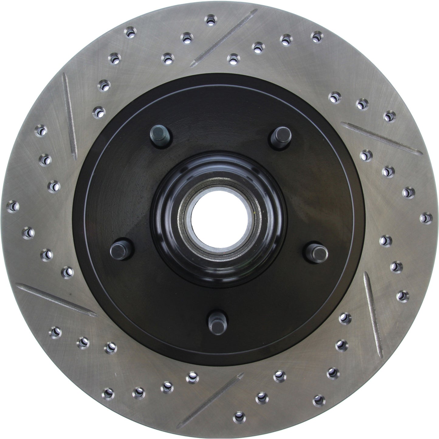 StopTech Sport Drilled/Slotted Brake Rotor; Front Right