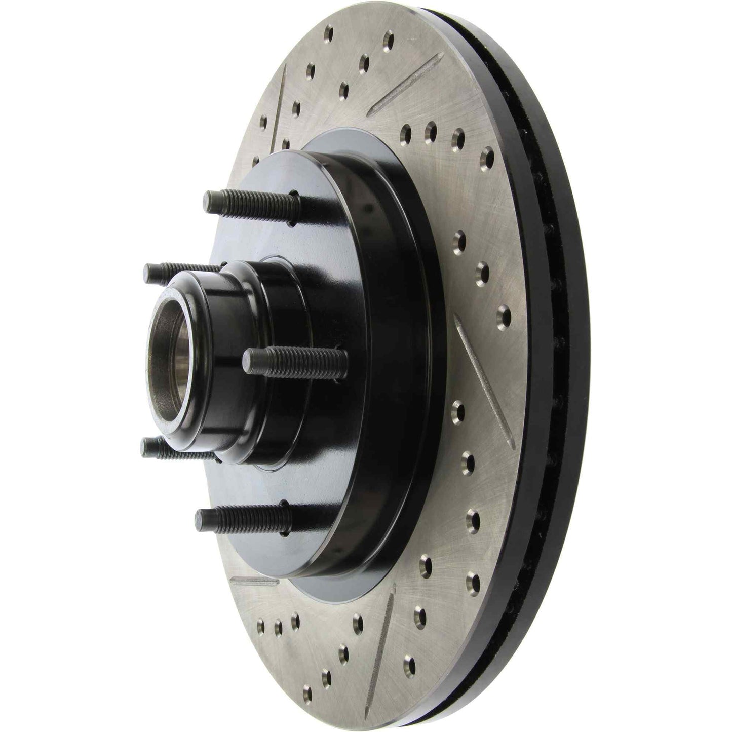 StopTech Sport Drilled/Slotted Brake Rotor; Front Right