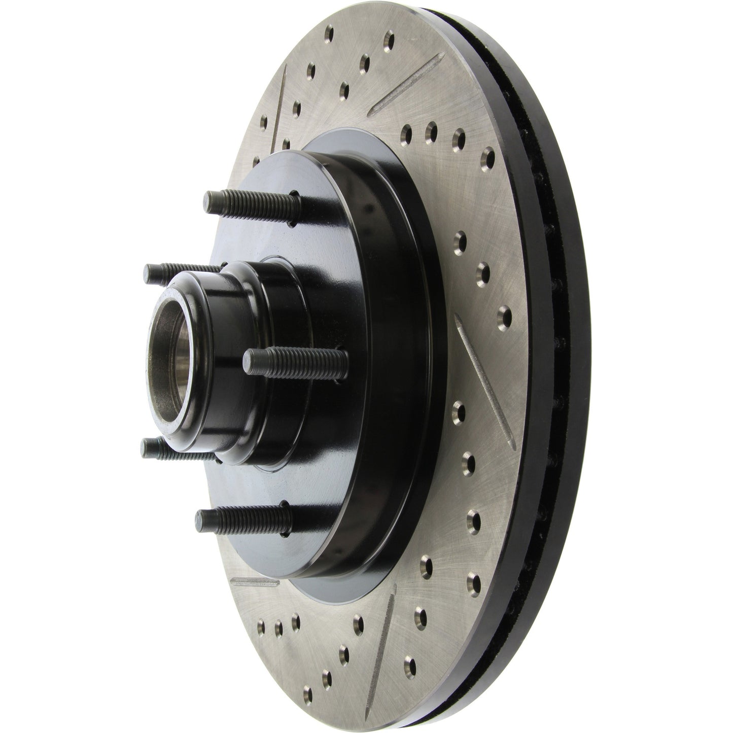 StopTech Sport Drilled/Slotted Brake Rotor; Front Right