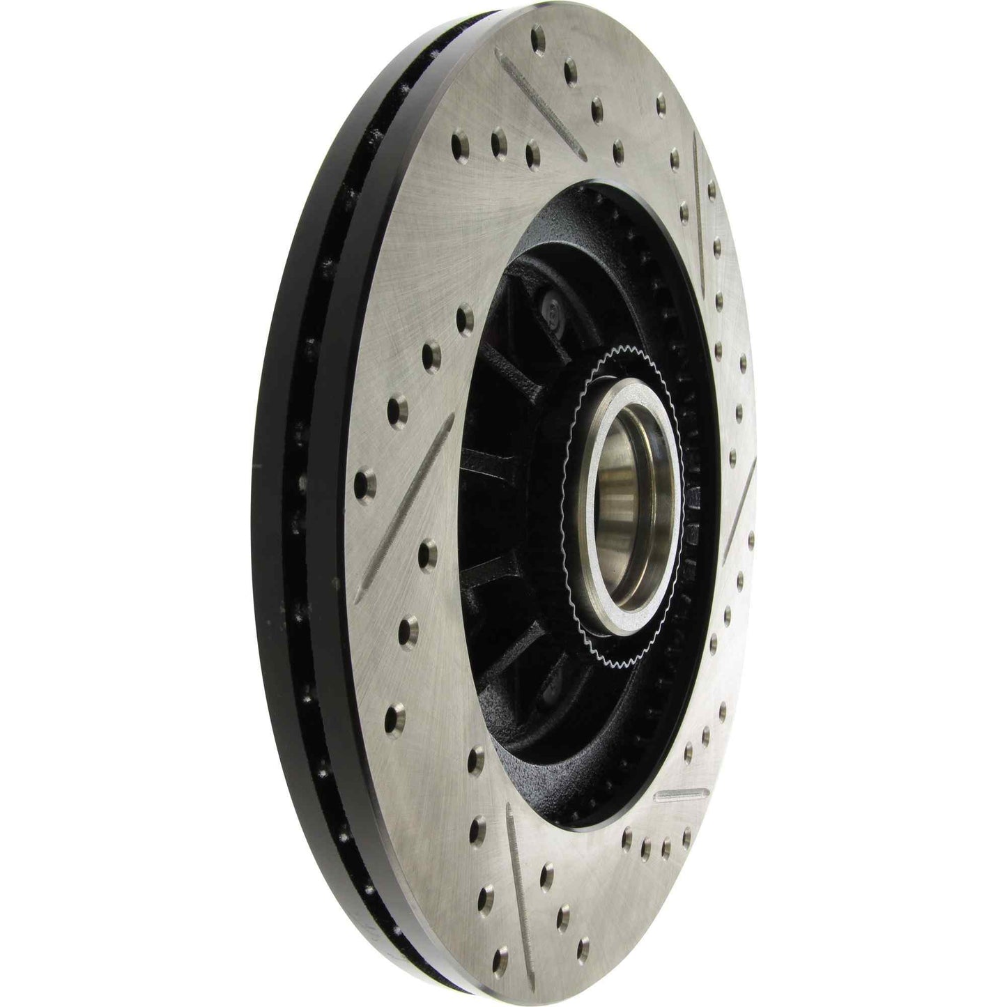 StopTech Sport Drilled/Slotted Brake Rotor; Front Right