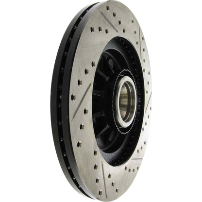 StopTech Sport Drilled/Slotted Brake Rotor; Front Right