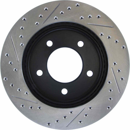 StopTech Sport Drilled/Slotted Brake Rotor; Front Left