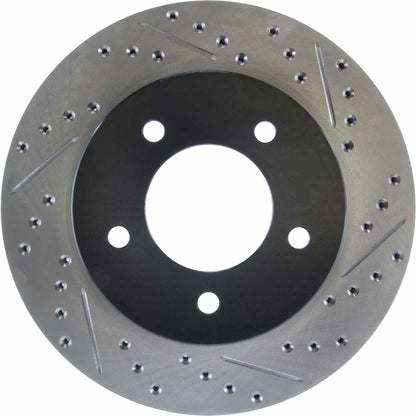 StopTech Sport Drilled/Slotted Brake Rotor; Front Left