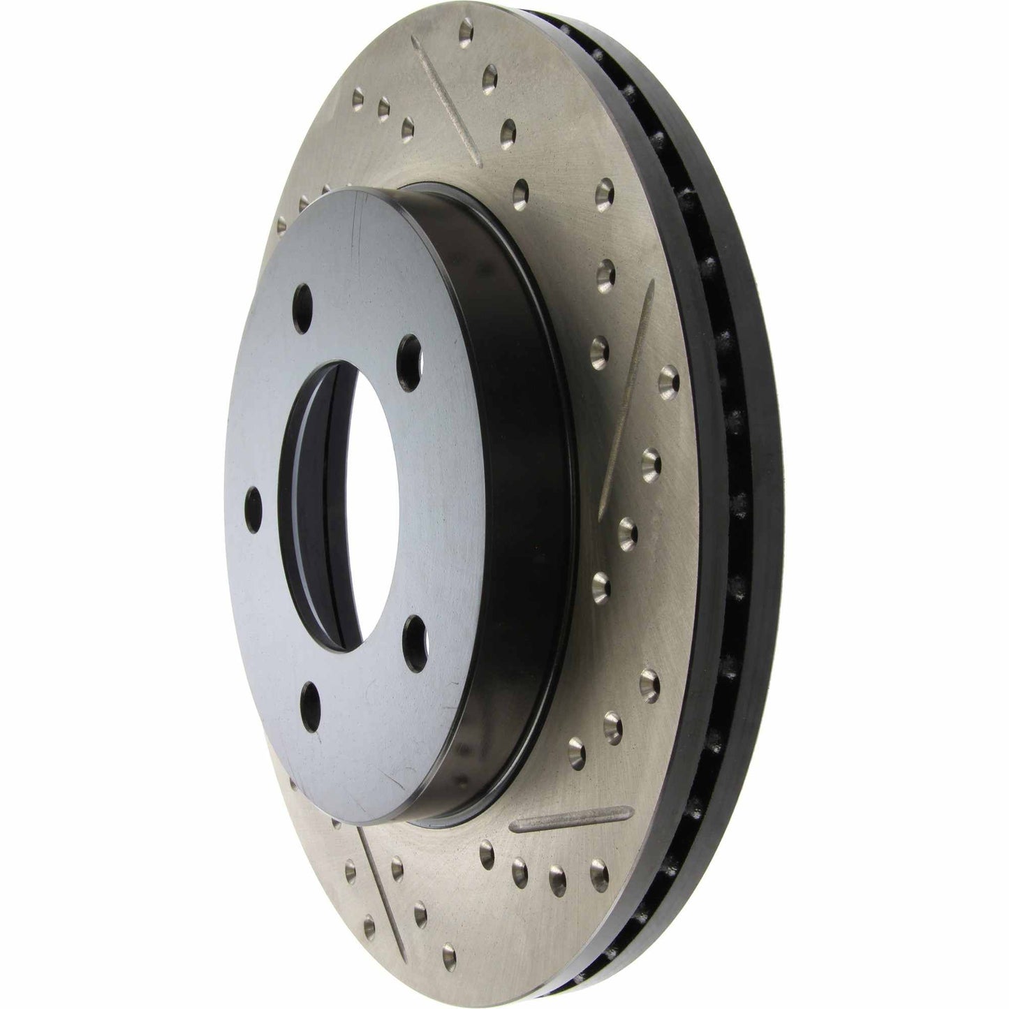 StopTech Sport Drilled/Slotted Brake Rotor; Front Left