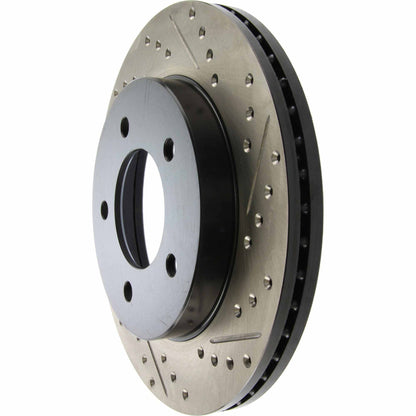 StopTech Sport Drilled/Slotted Brake Rotor; Front Left