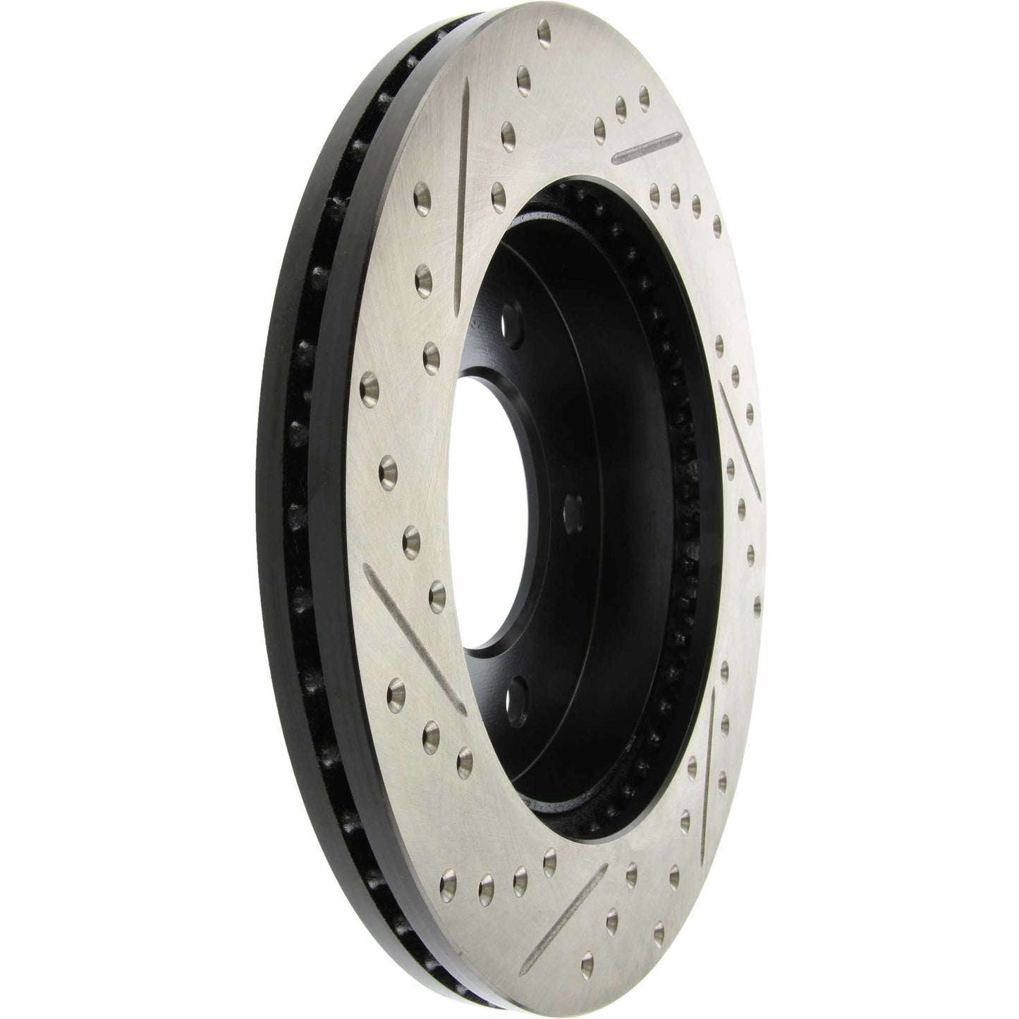 StopTech Sport Drilled/Slotted Brake Rotor; Front Left
